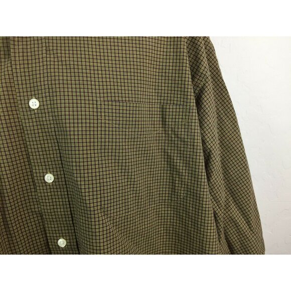 Daniel Cremieux Collection Mens Plaid Button Shirt Brown Green Size XL - Picture 7 of 9